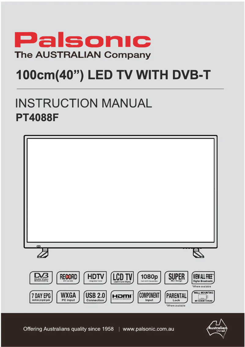 Imagen de la primera página del manual del dispositivo PT4088F