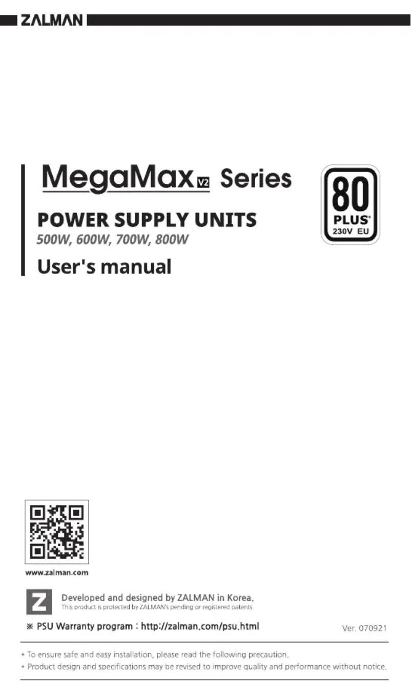 Imagen de la primera página del manual del dispositivo MegaMax ZM700-TXIIv2