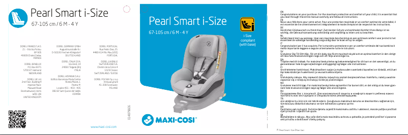 Página 1 del manual Manual de usuario Maxi-Cosi Pearl Smart i-Size