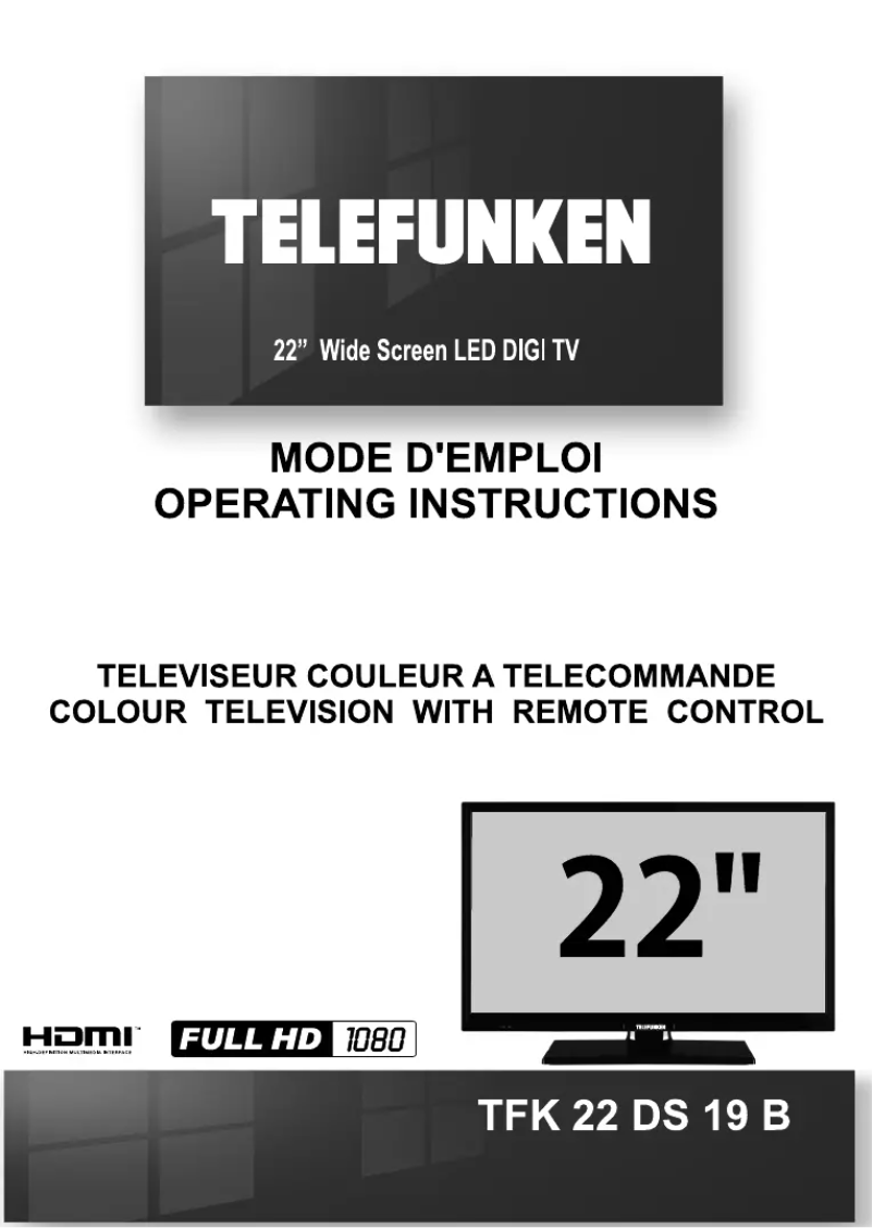 Imagen de la primera página del manual del dispositivo TFK22DS19B