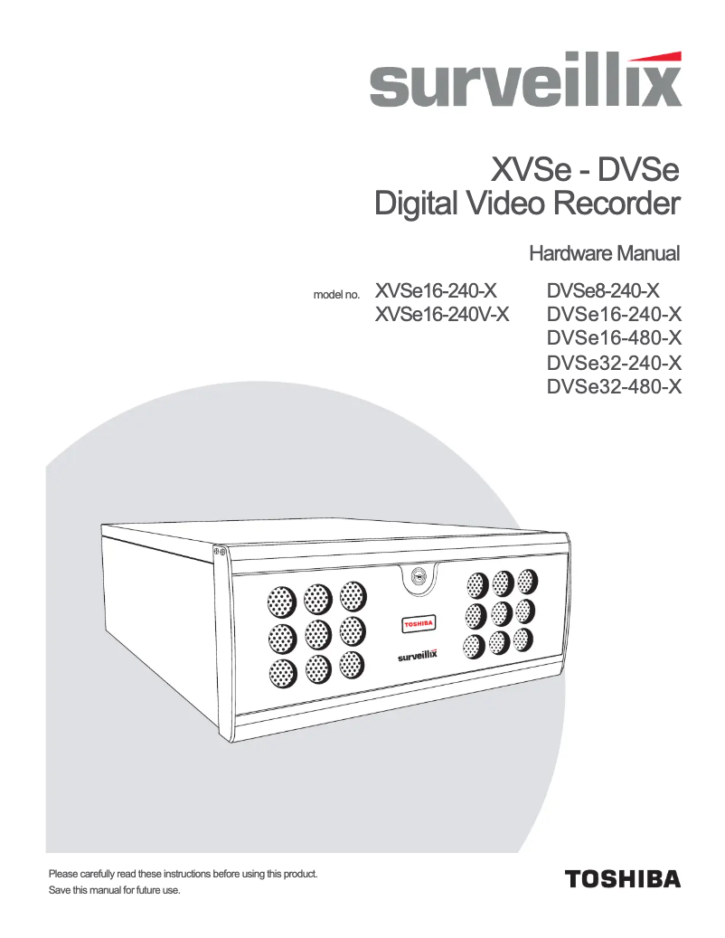 Imagen de la primera página del manual del dispositivo Surveillix XVSe