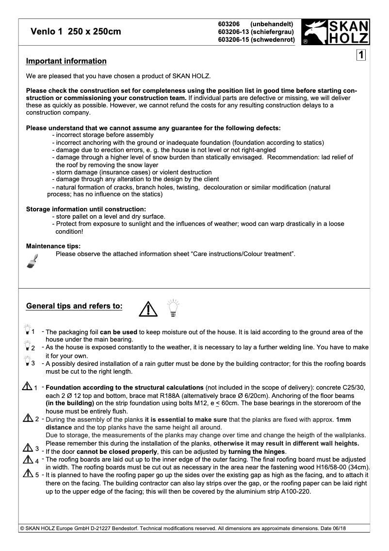 Imagen de la primera página del manual del dispositivo Venlo