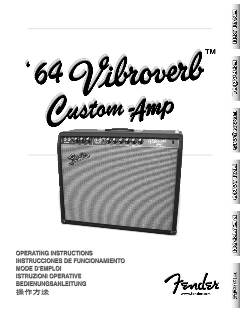 Página nº 1 - Manual de usuario Fender '64 Vibroverb Custom-Amp