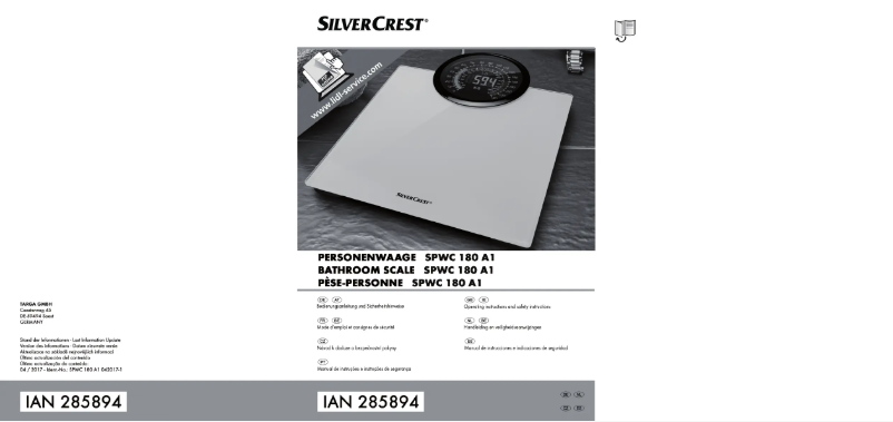 Página 1 del manual Manual de usuario SilverCrest SPWC 180 A1