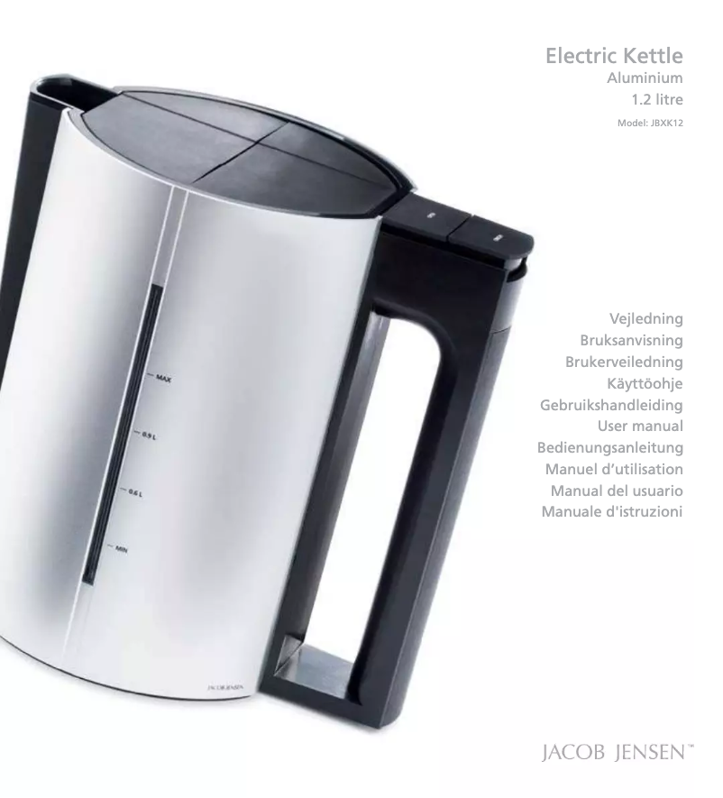 Página 1 del manual Manual de usuario Jacob Jensen JBXK12