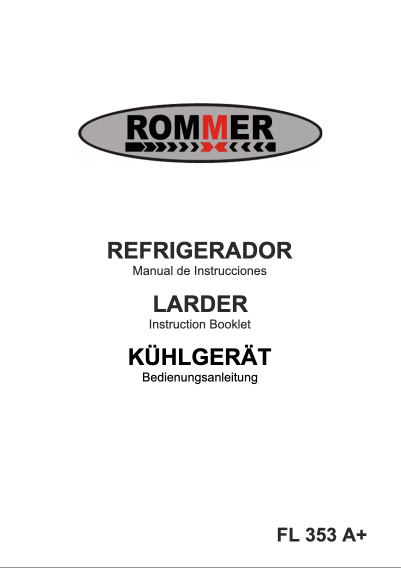 Página 1 del manual Manual de usuario Rommer FL-353