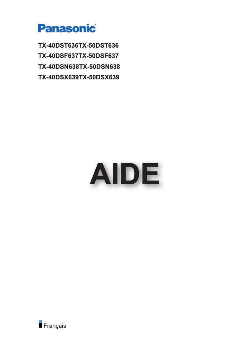 Imagen de la primera página del manual del dispositivo Viera TX-50DSX639