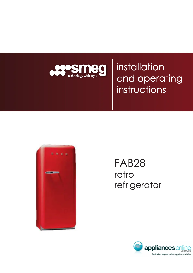 Página nº 1 - Manual de usuario Smeg FAB28ABR1