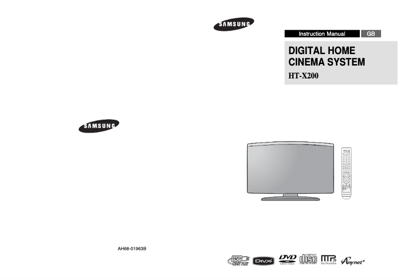 Página 1 del manual Manual de usuario Samsung HT-X200