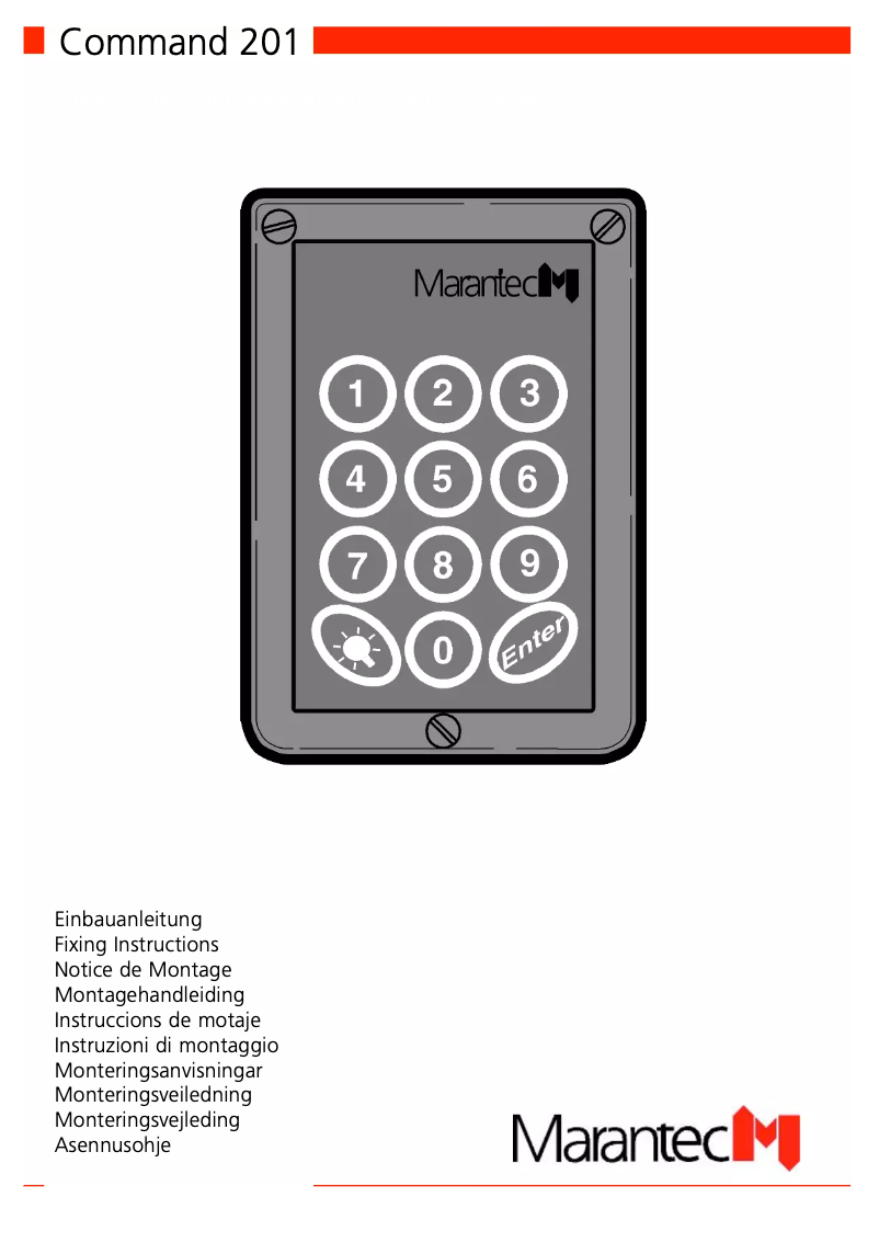 Página 1 del manual Manual de usuario Marantec Command 201