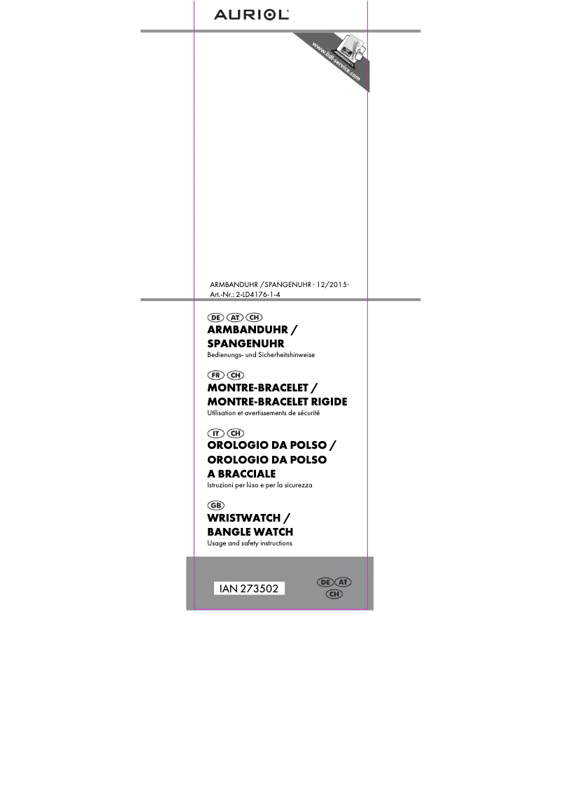 Imagen de la primera página del manual del dispositivo IAN 273502