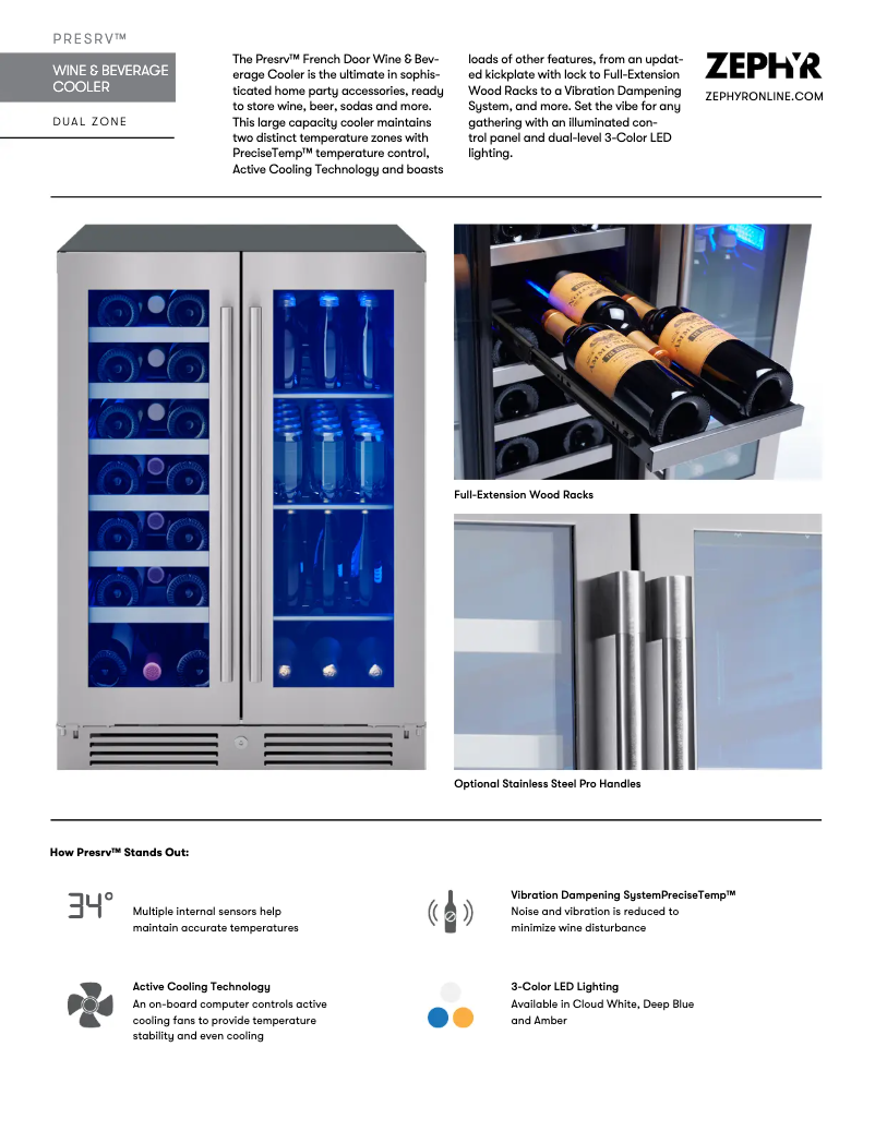 Página nº 1 - Ficha técnica Zephyr Presrv PRWB24C32CG