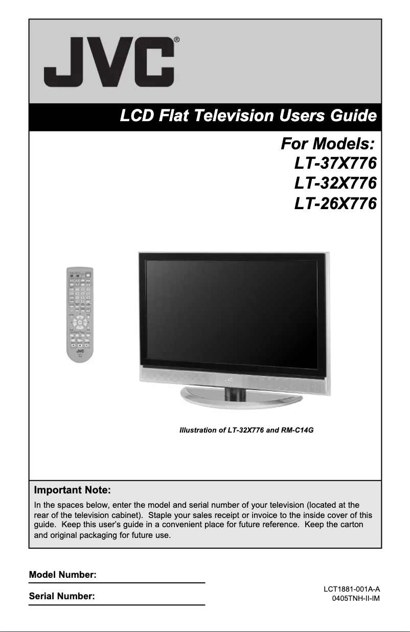Página 1 del manual Manual de usuario JVC LT-26X776
