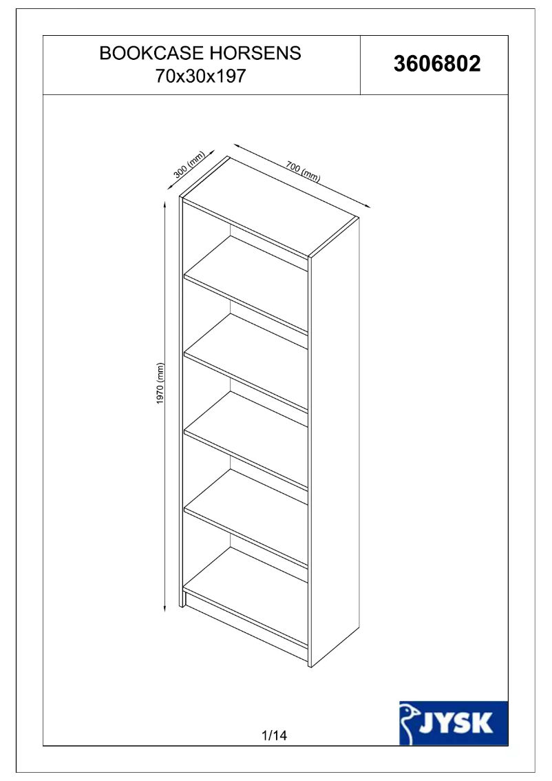 Imagen de la primera página del manual del dispositivo Horsens (70x197x30)