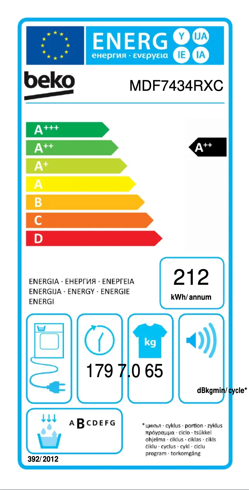 Página 1 del manual Manual de usuario Beko MDF7434RXC