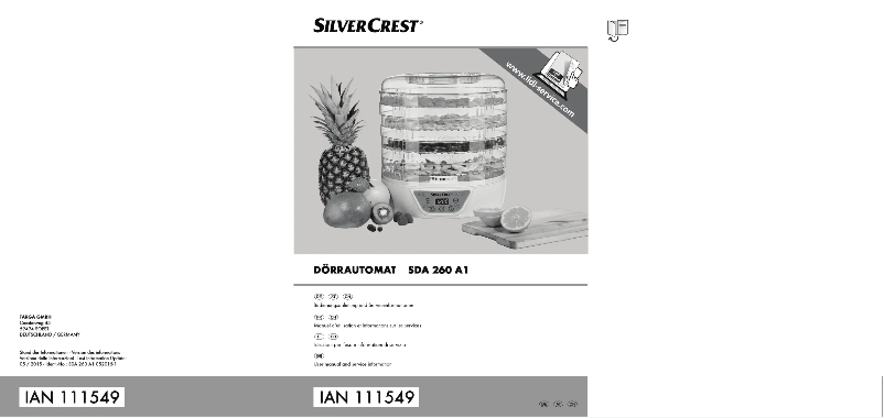 Imagen de la primera página del manual del dispositivo SDA 350 A1