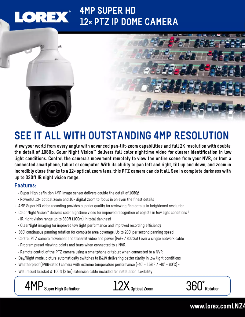 Imagen de la primera página del manual del dispositivo LNZ44P12