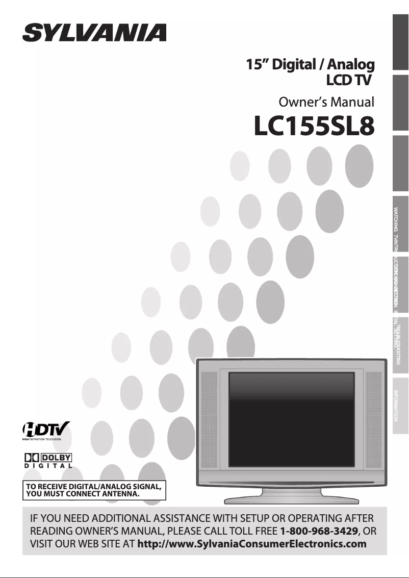 Página 1 del manual Manual de usuario Sylvania LC155SL8