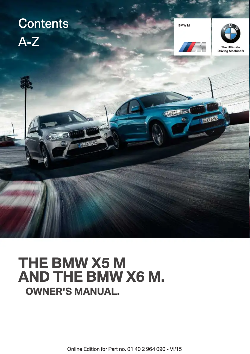 Página 1 del manual Manual de usuario BMW X6 M (2015)