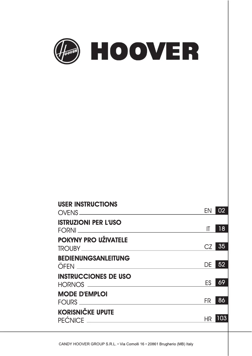 Imagen de la primera página del manual del dispositivo HODP0007BI