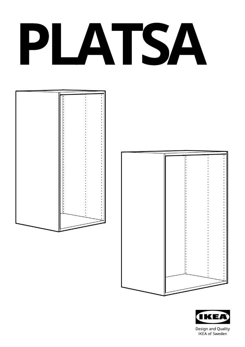 Página 1 del manual Manual de usuario Ikea PLATSA 603.862.59
