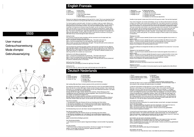 Imagen de la primera página del manual del dispositivo 0533