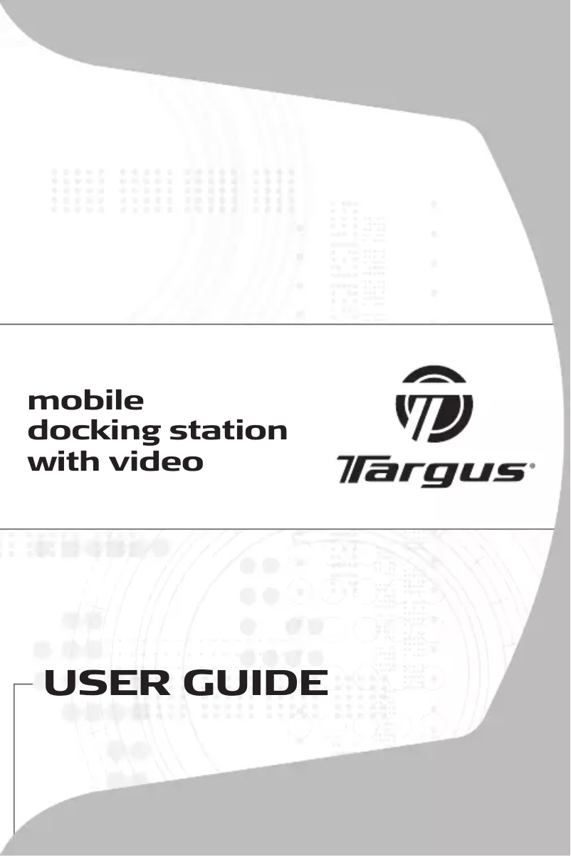 Imagen de la primera página del manual del dispositivo Mobile docking station with video