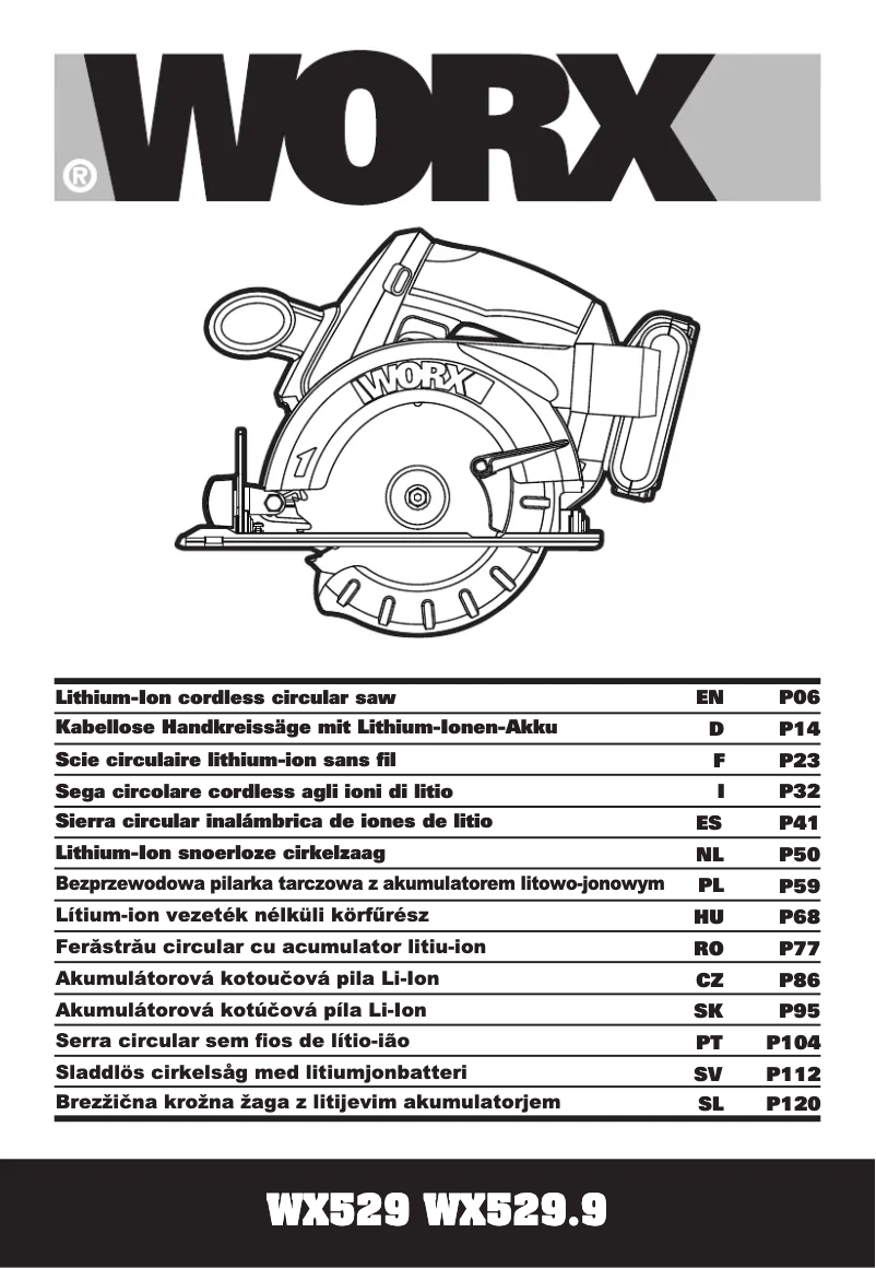 Página 1 del manual Manual de usuario Worx WX529.9