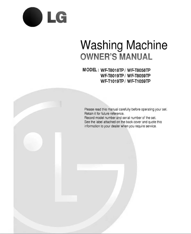 Imagen de la primera página del manual del dispositivo WF-T1059TP