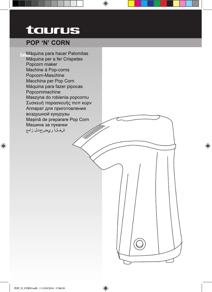 Página 1 del manual Manual de usuario Taurus Pop 'n Corn
