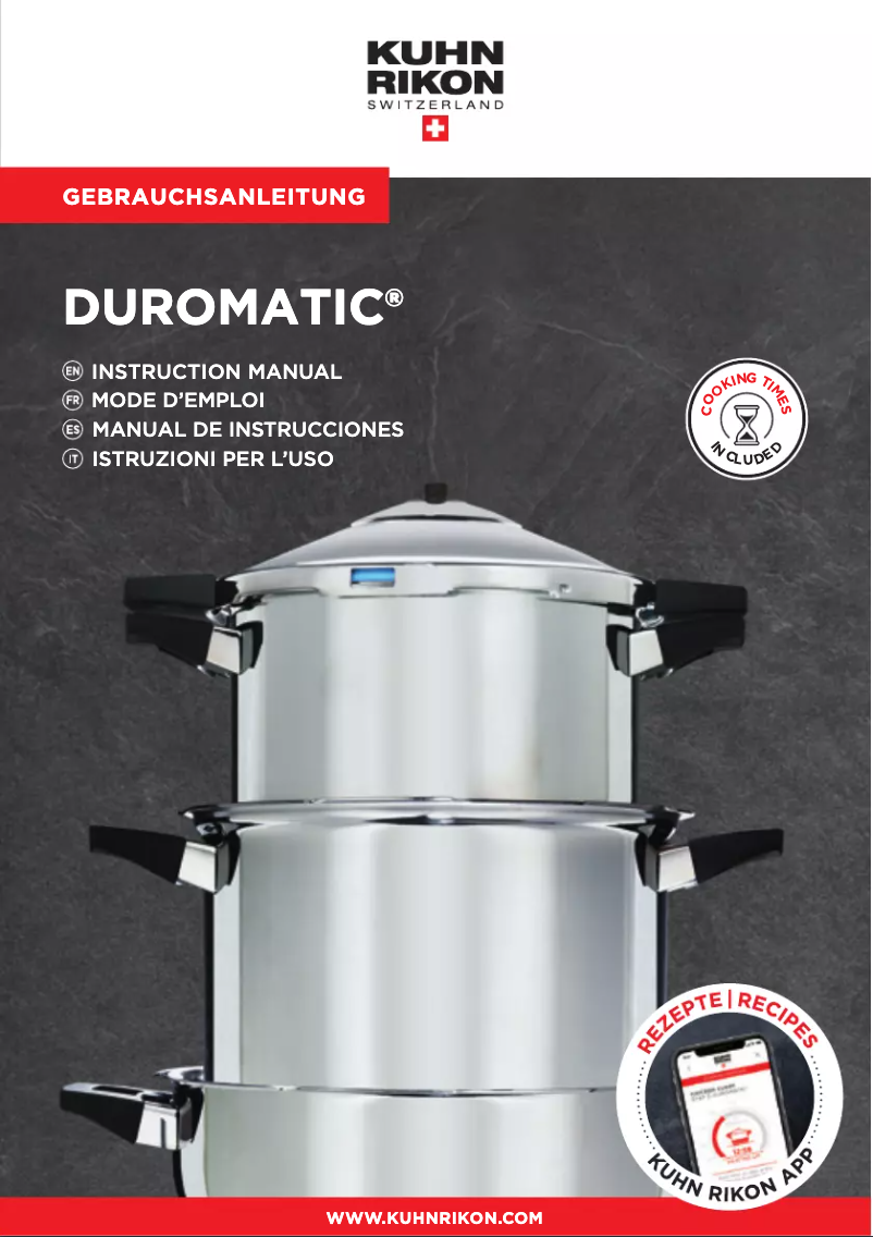 Página 1 del manual Manual de usuario Kuhn Rikon Duromatic