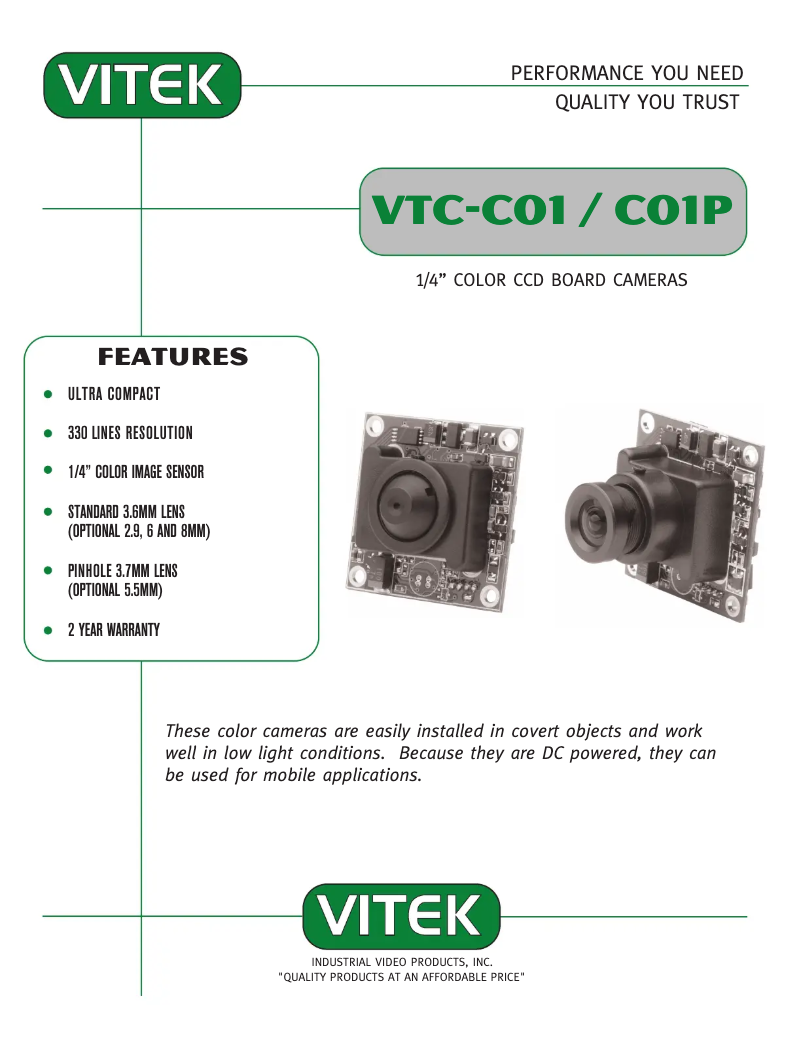 Imagen de la primera página del manual del dispositivo VTC-C01P