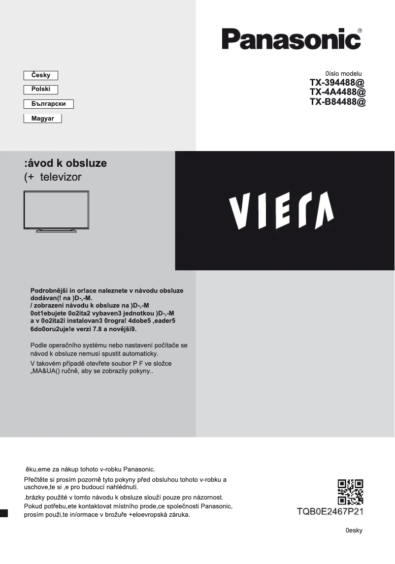 Imagen de la primera página del manual del dispositivo Viera TX-42A400E