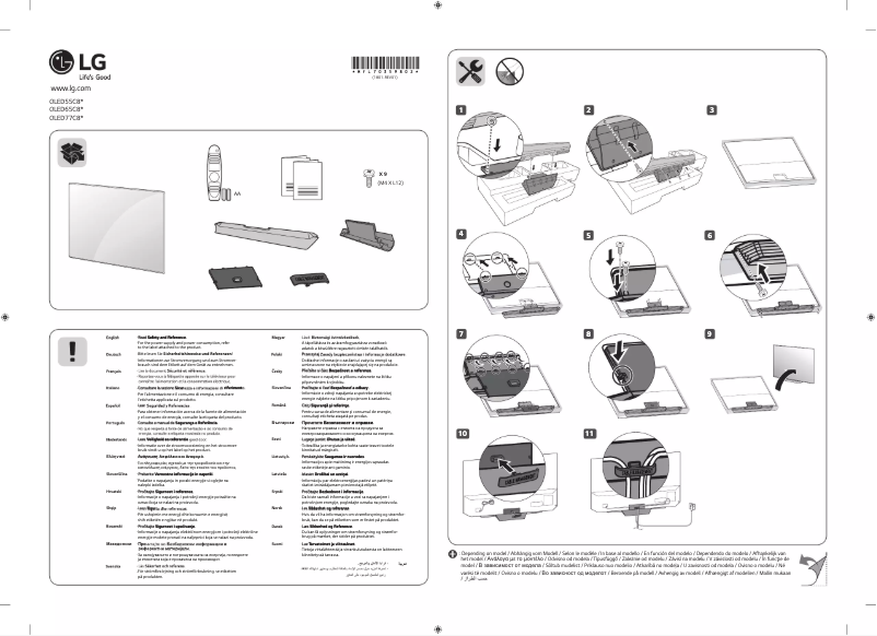 Imagen de la primera página del manual del dispositivo OLED55C8LLA