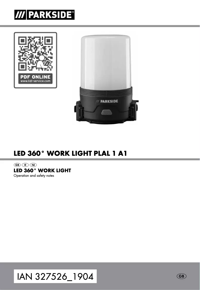 Página nº 1 - Manual de usuario Parkside PLAL 1 A1