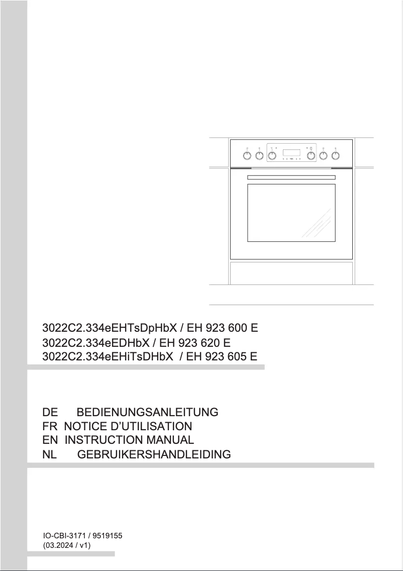 Imagen de la primera página del manual del dispositivo EH 923 605 E