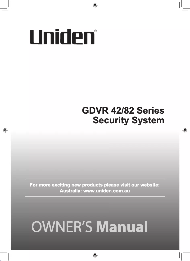 Página 1 del manual Manual de usuario Uniden GDVR4222