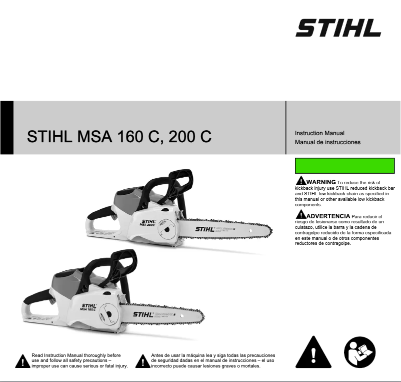 Página 1 del manual Manual de usuario Stihl MSA 160 C-BQ