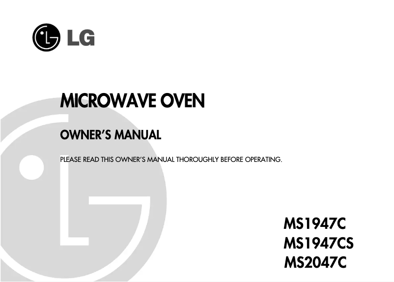 Imagen de la primera página del manual del dispositivo MS2047C