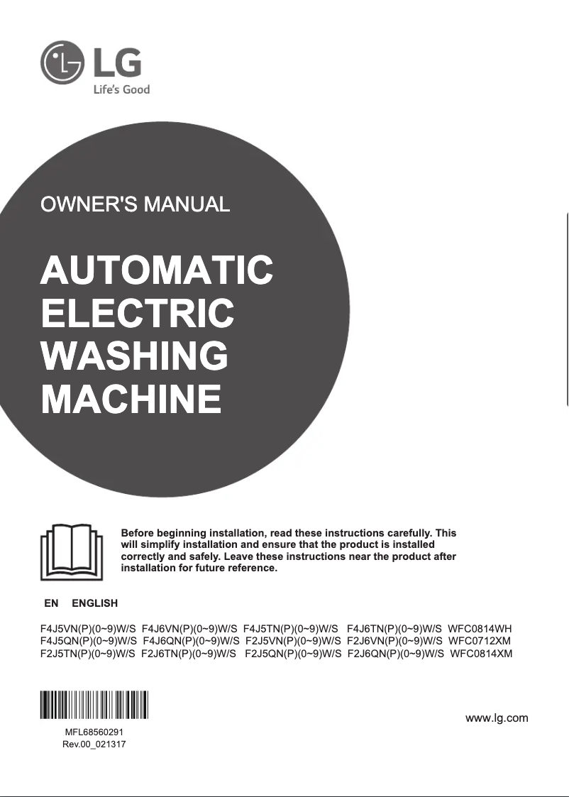 Página 1 del manual Manual de usuario LG WFC0712XM