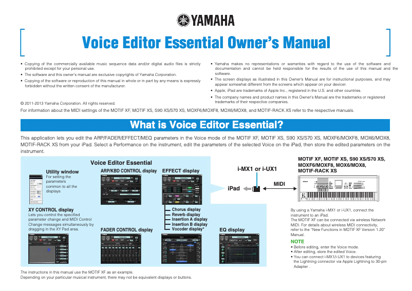 Imagen de la primera página del manual del dispositivo Voice Editor Essential