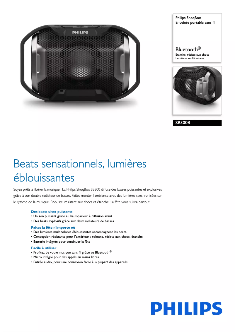 Imagen de la primera página del manual del dispositivo ShoqBox SB300