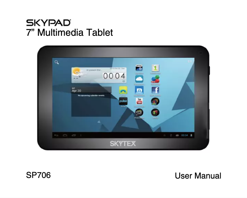 Imagen de la primera página del manual del dispositivo Skypad SP706
