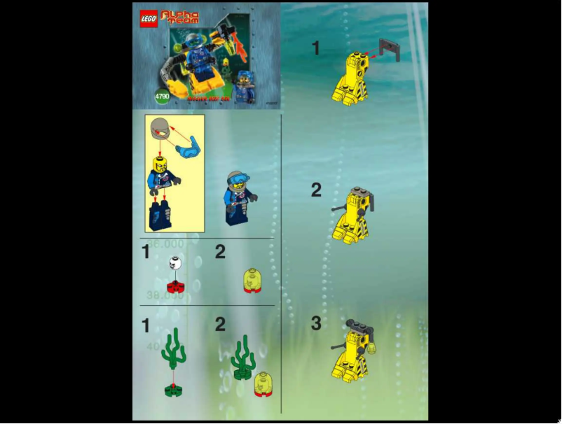 Imagen de la primera página del manual del dispositivo Alpha Team Robot Diver