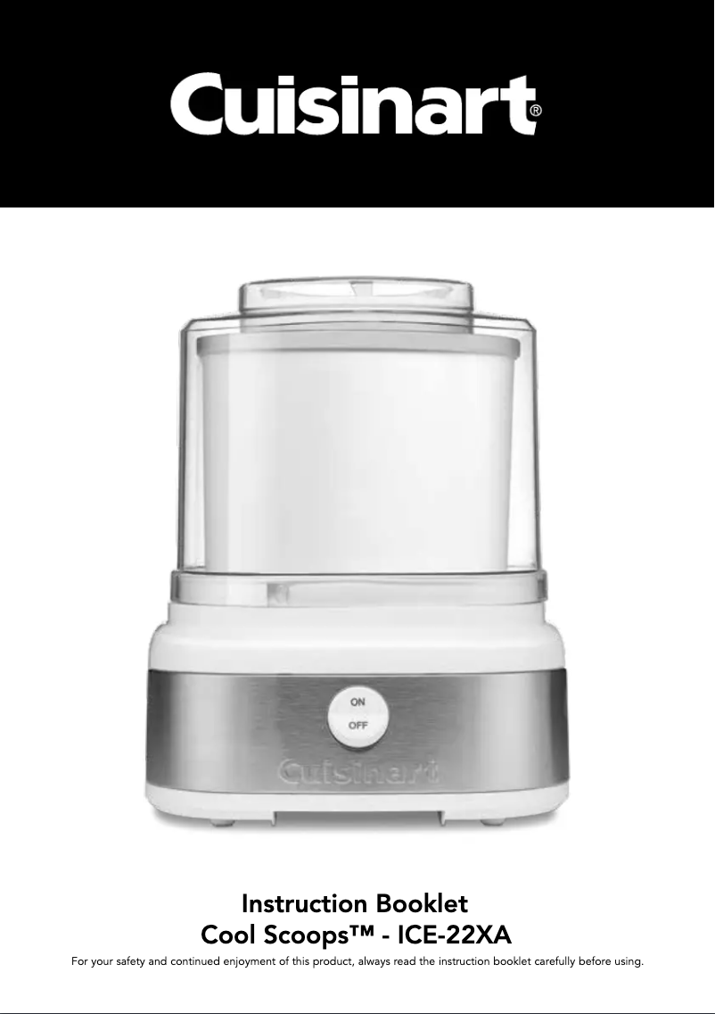 Página 1 del manual Manual de usuario Cuisinart ICE-22XA