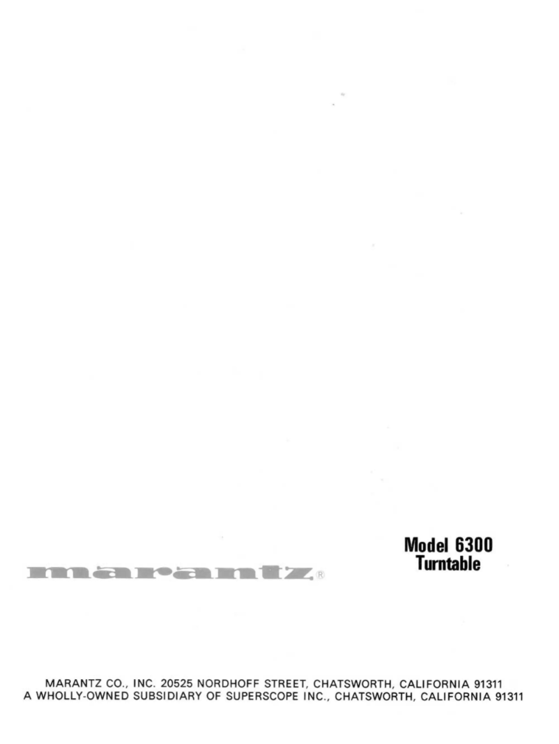 Página 1 del manual Manual de usuario Marantz Model 6300