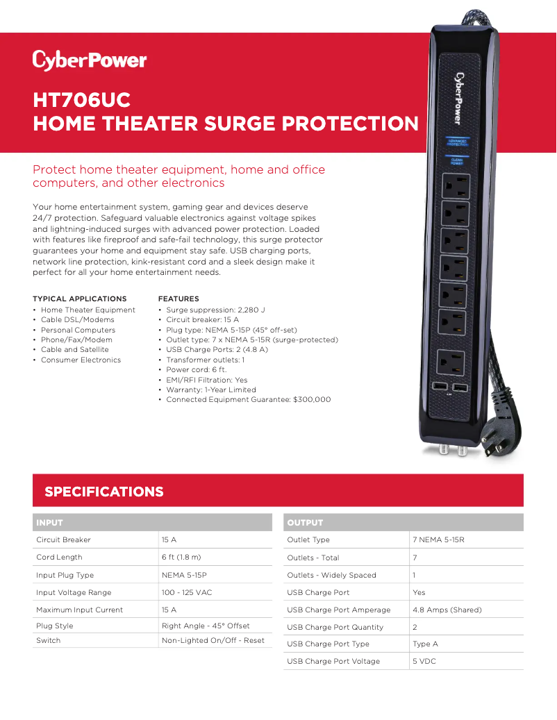 Imagen de la primera página del manual del dispositivo Home Theater HT706UC
