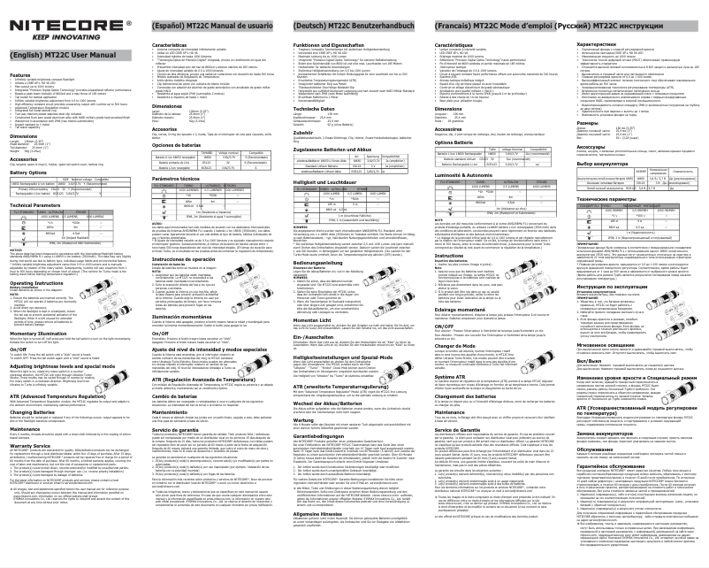 Imagen de la primera página del manual del dispositivo MT22C