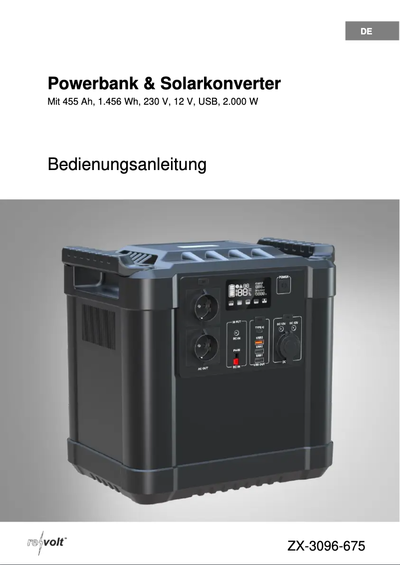 Página 1 del manual Manual de usuario Revolt HSG-1150