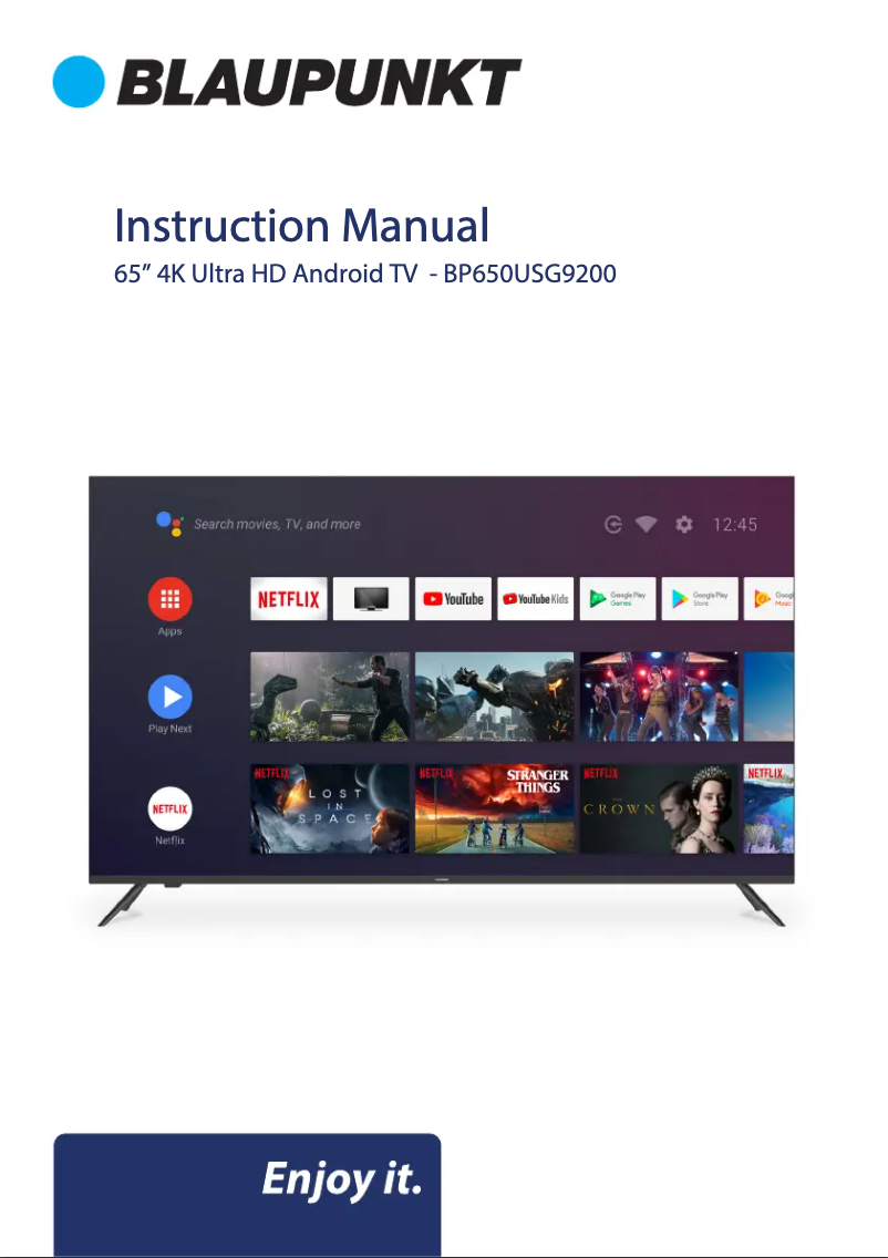 Página nº 1 - Manual de usuario Blaupunkt BP650USG9200